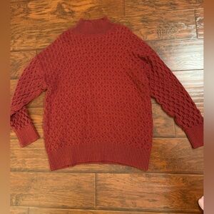 Knox rose mock neck honeycomb sweater